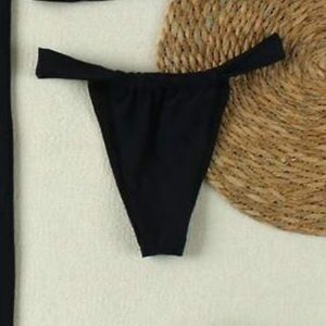 SHEIN Black Cheeky Bikini Bottom
